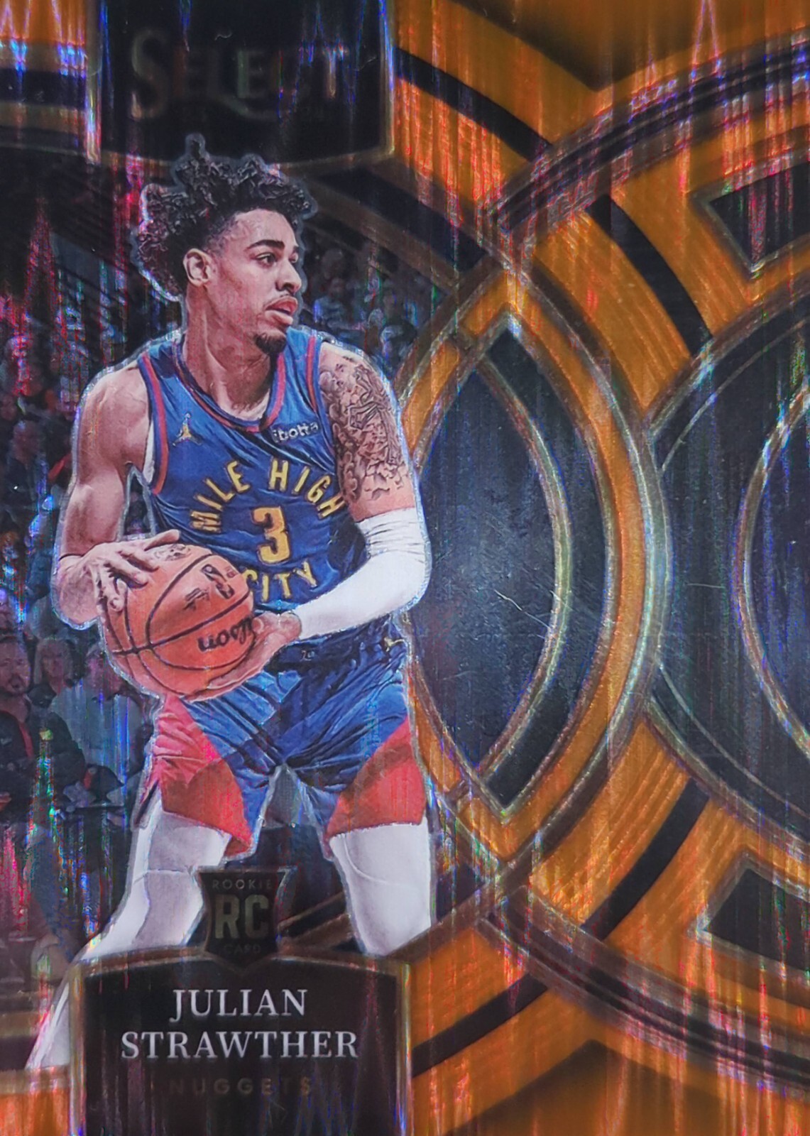 2023-24 Select - Premier Orange Flash Prizm #101 Julian Strawther RC