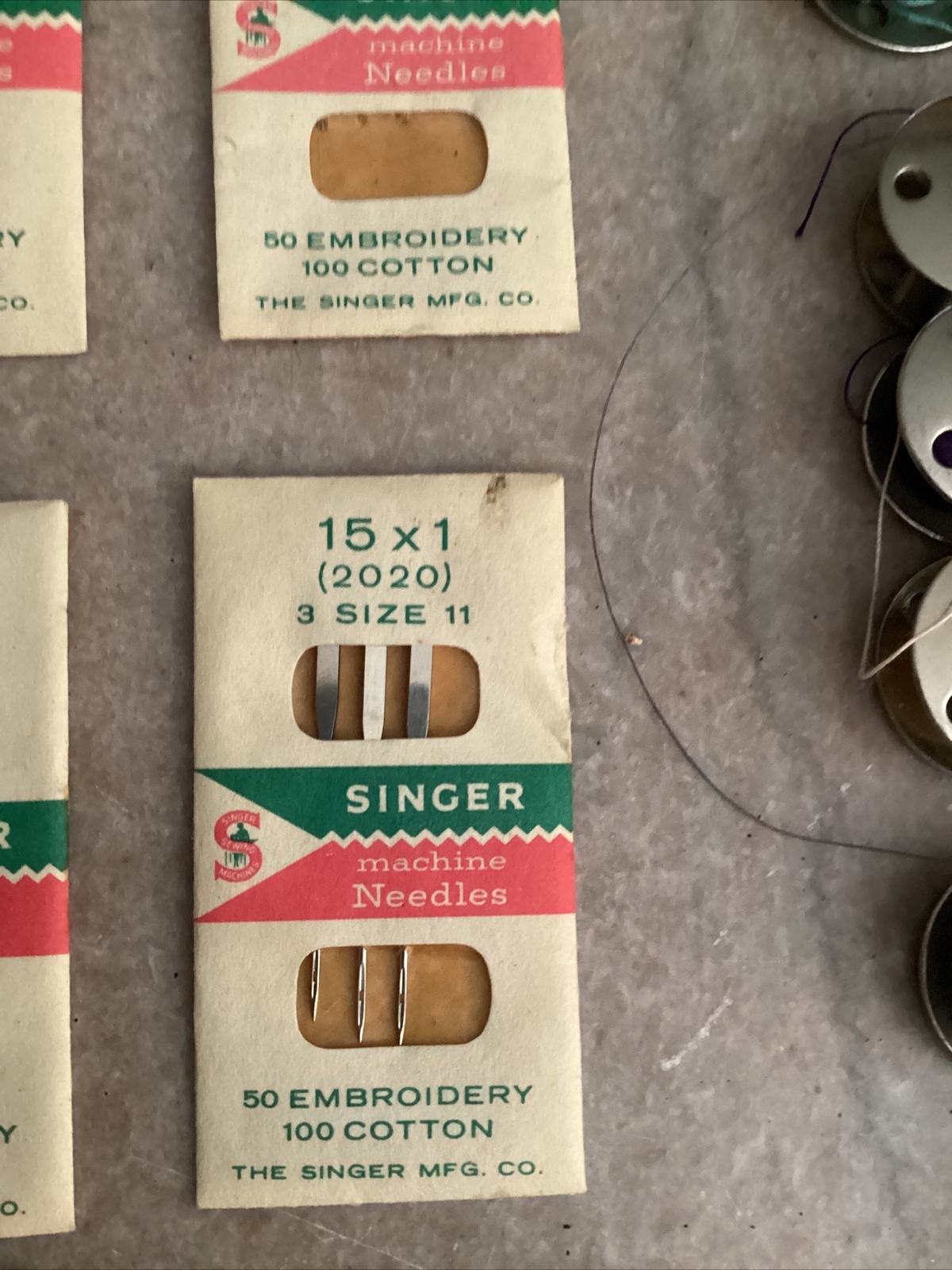 Vintage Singer Sewing Machine Size 11 Needles 3 Pack Item 2020 15X1