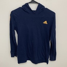 ADIDAS Hoodie Sweatshirt Youth Size Medium 10 12 Sleeve Pullover Blue Logo