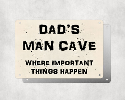Father's Day Personalised Plaque, Dad's Man Cave, Where Important Things Happen