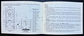 Folleto manual de instrucciones OEM Pinball (NES 1985) solo NES-PN-USA