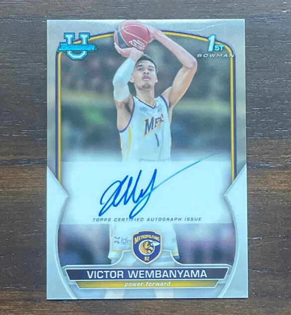 VICTOR WEMBANYAMA 2023 BOWMAN CHROME UNIVERSITY 1ST RC AUTOGRAPH AUTO SPURS 🔥