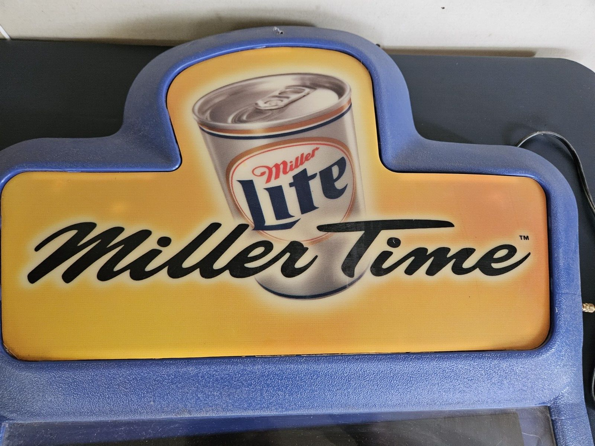 Miller Lite Lighted Sign Miller Time 1999 Illuminated Menu Board