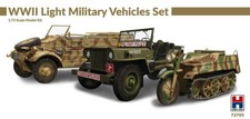 KETTENKRAD, KUBELWAGEN & JEEP (U.S. ARMY & WEHRMACHT MKGS) #72705 1/72 HOBBY2000