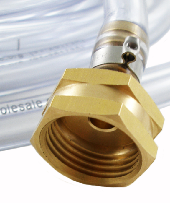 Wort Chiller Tubing w/ Garden Hose Fitting 3/8" ID Homebrew Beer