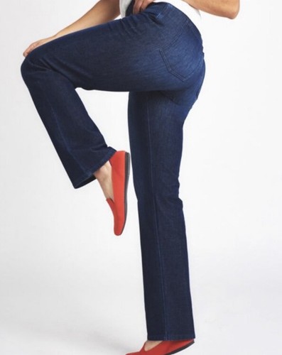 Betabrand Yoga Denim Straight Leg Jeans 