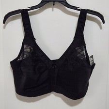 Instant Shaping By Plusform Wireless Black Half Lace Bra 42DD Unpadded