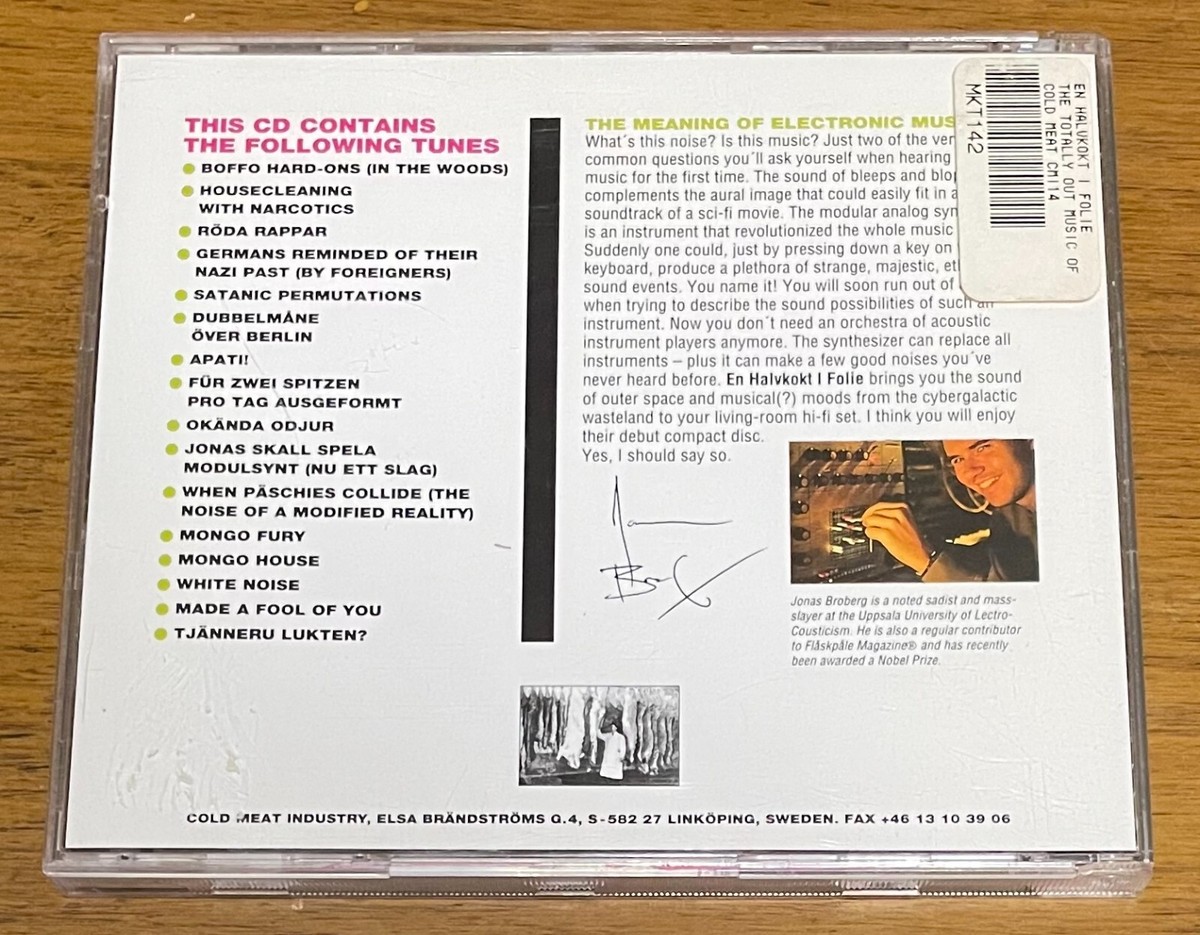 The Totally Out Music Of En Halvkokt I Folie! CD RARE 1992 Sweden