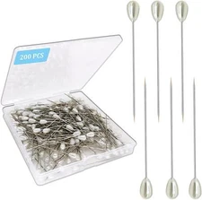 Quilting Pins 200pcs Teardrop Head Decorative Sewing Pins/long Straight Pins
