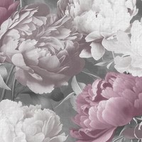 Muriva Doretta Florale Tapete Pfingstrosen Blumen Texturiertes Vinyl Rosa 213301