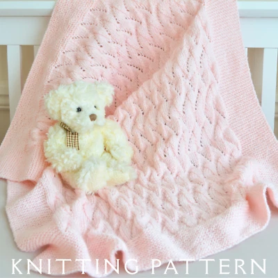 THE WOOLLY DESIGN CO Baby Blanket Knitting Pattern Design 15 Printed Pattern To Knit Yourself Easy DK