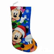 Christmas Stocking Kurt S Adler Disney 18" Mickey Minnie Mouse Pluto