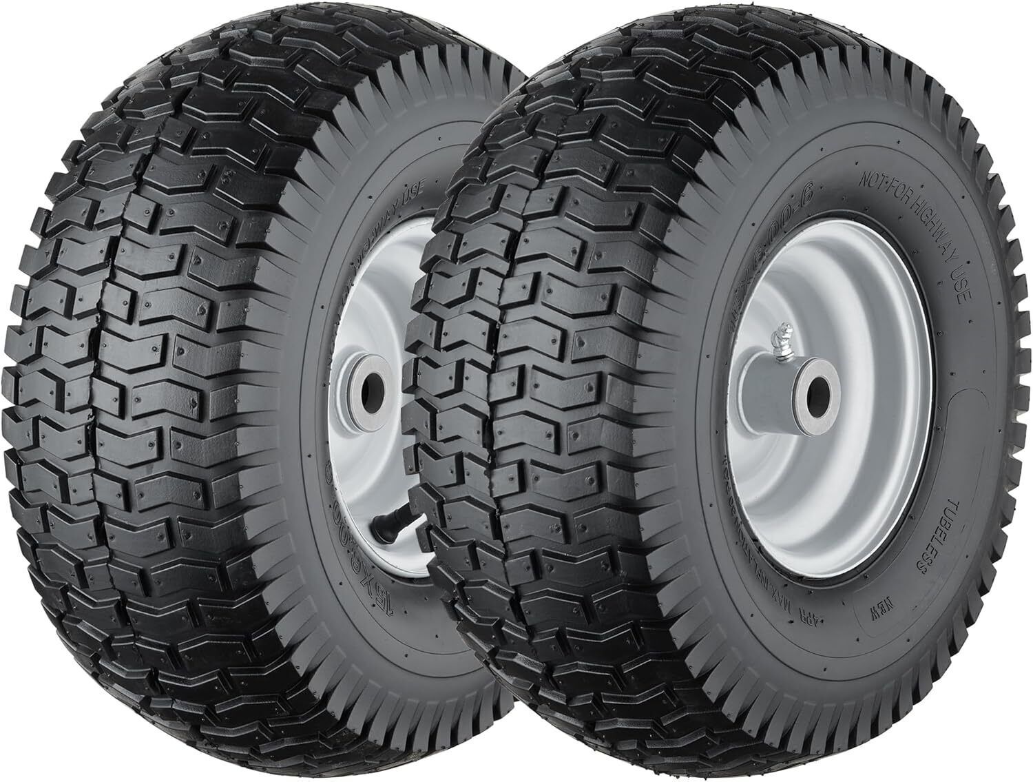 15x6.00-6 Lawn Mower Tires 4 Ply Tubeless Lawn Mower Tires for Riding Lawn Mower