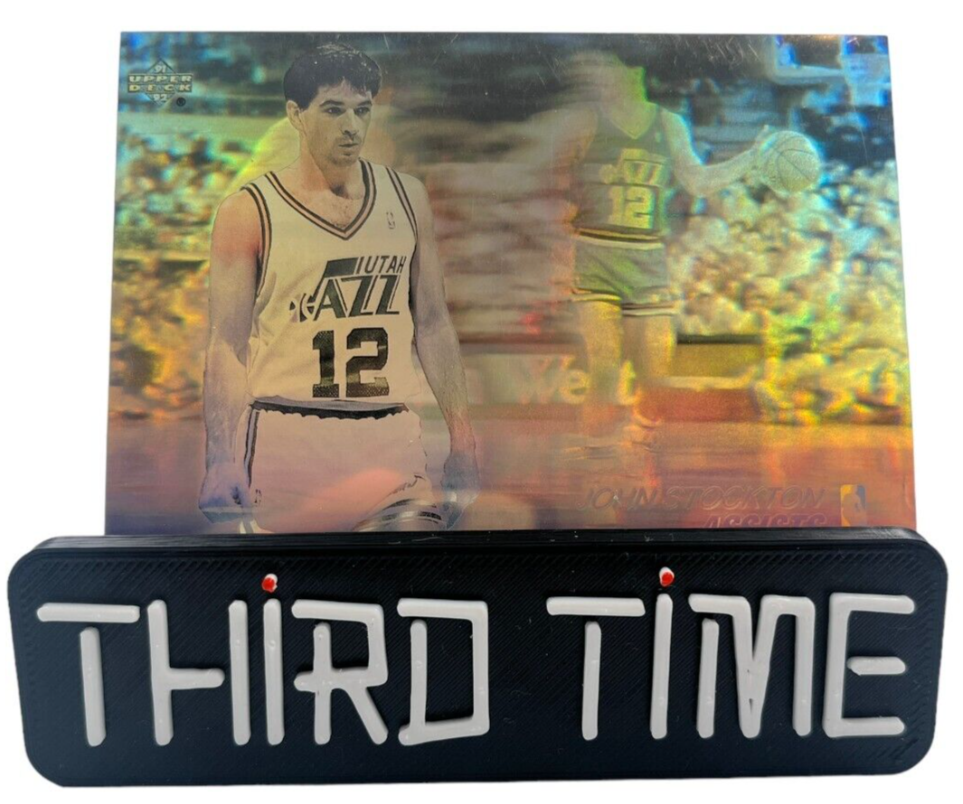 ストックトン John Stockton 8枚,25枚限定 サインカード 2枚 JOHN STOCKTON 1991-92 NBA Hoops Basketball All Star # 271