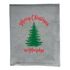 Custom Family Merry Christmas Blanket