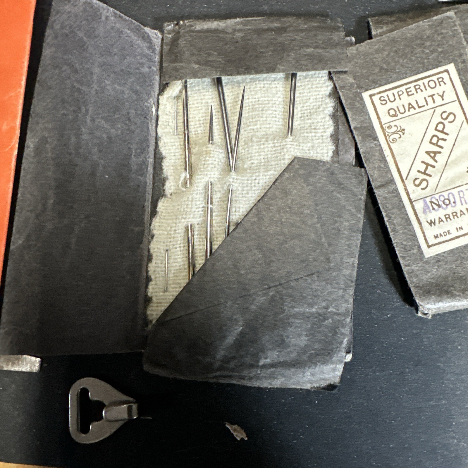 Vintage Tin Of Antique Sewing Needle Packets with Needles Collectibles