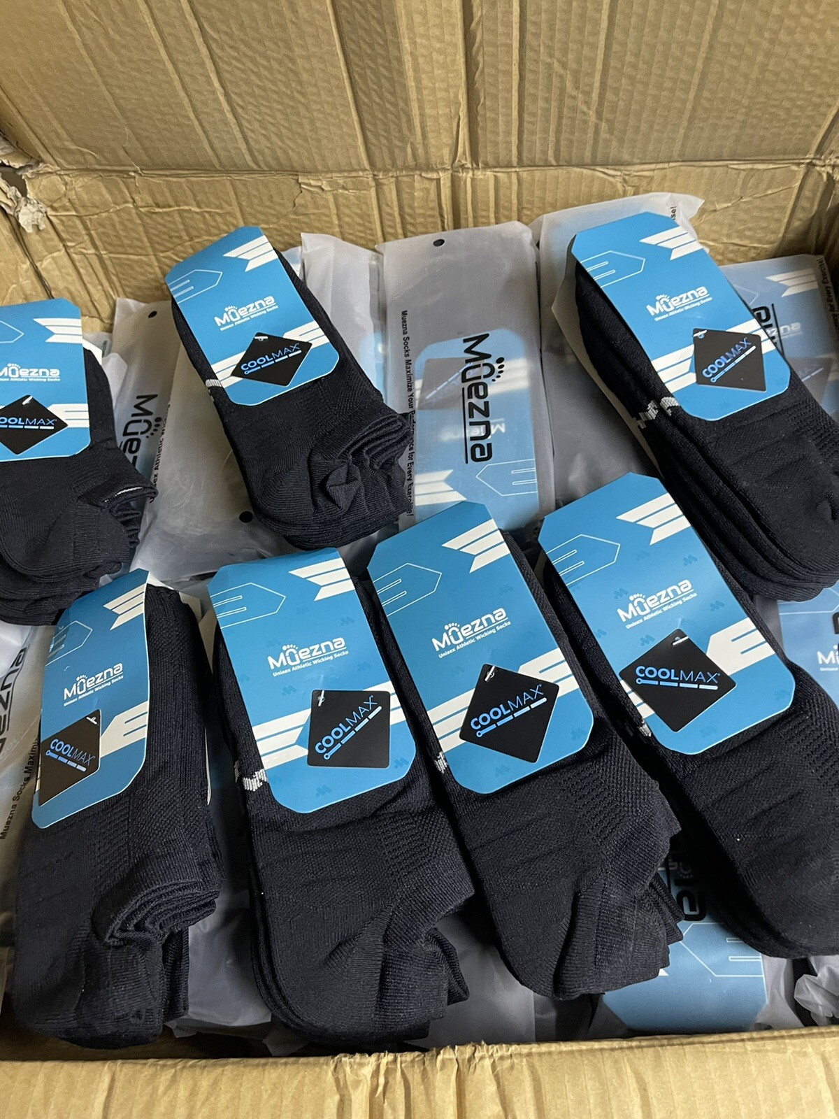 3 Pair  Compression Athletic No Show Running Socks w/ CoolMax, Black, Size Large