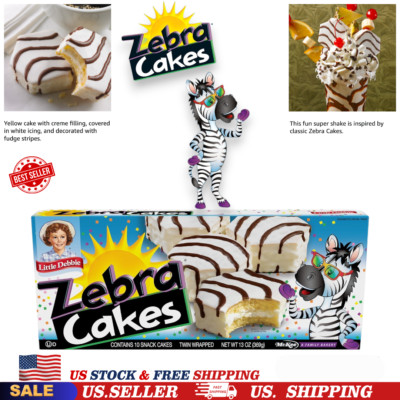 1 Count Little Debbie Zebra Cakes, 10 Twin-Wrapped Cakes, 13.0 OZ Box USA