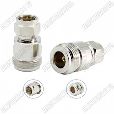 1x N Type Female Jack to F Male Plug Straight Adapter N-F Brass Nickelplated