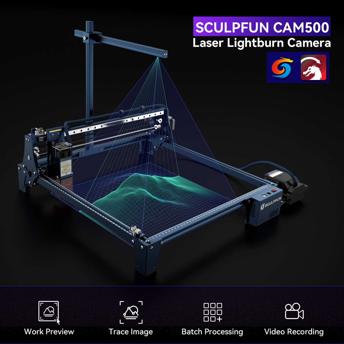 SCULPFUN CAM500 Laser Engraver Camera 5MP Pixel 120° Wide-angle