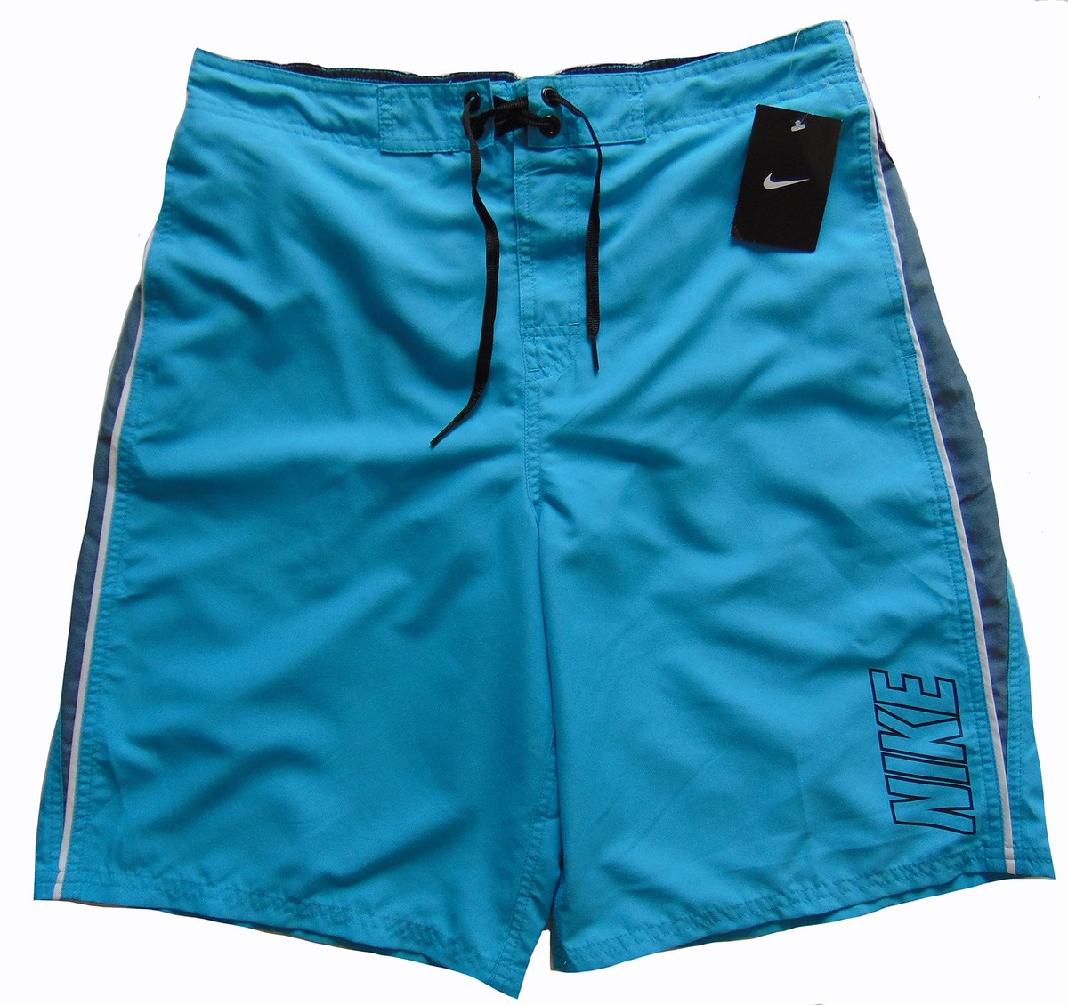 Men's NIKE Turquoise Blue Athletic Shorts Swim Trunks S Small NWT