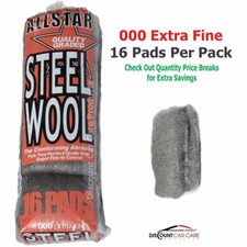 Extra Fine Steel Wool Pads  000 - High-Quality Professional - 16 Pads Pack