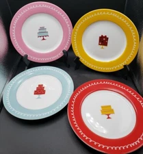 Cake Boss 8" Dessert Plates, Cake Plates, Wedding Plates  Set of 4