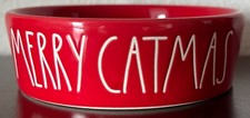 Rae Dunn MERRY CATMUS 5" Cat Bowl - Christmas Holiday Pet Food Water Bowl