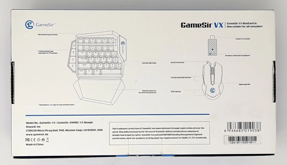 GameSir VX Wireless Mechanical Gaming Keyboard And Mouse For PS3 PS4 XBox One PC - Image 2 of 4
