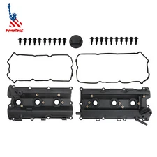 2Pcs Valve Cover Set w/ Gasket & Cap for 03-07 Infiniti FX35 G35 M35 Nissan 350Z