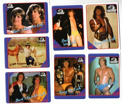 VON ERICH FAMILY SET #2 (7 CARDS) KEVIN DAVID KERRY WCCW NOVELTY WRESTLING