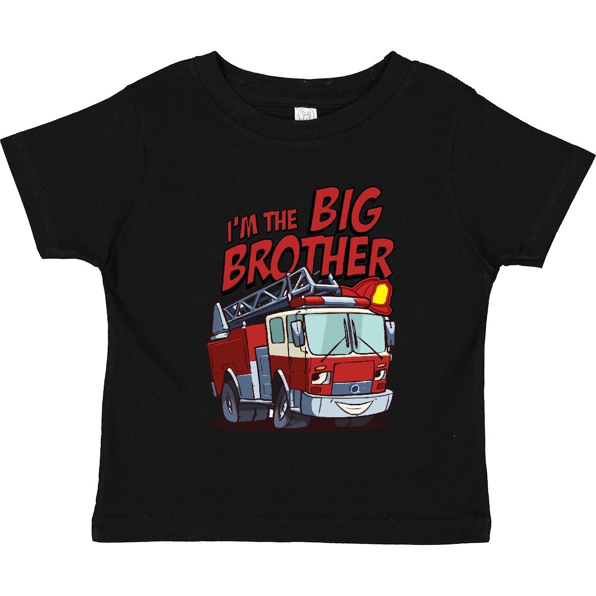 Inktastic Big Brother Fire Truck Toddler T-Shirt Engine Gift Child Preschooler