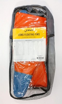 Kid's FINIS Long Floating FINS Size XXS Shoe 11 - 1 Blue & Orange Pool Ocean