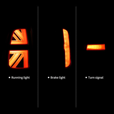 Union Jack Rear LED Tail Light Pair Set For 2010-2016 Mini Cooper