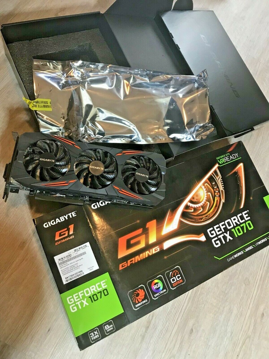 GIGABYTE NVIDIA GeForce GTX 1070 G1 8GB GDDR5 Graphics Card
