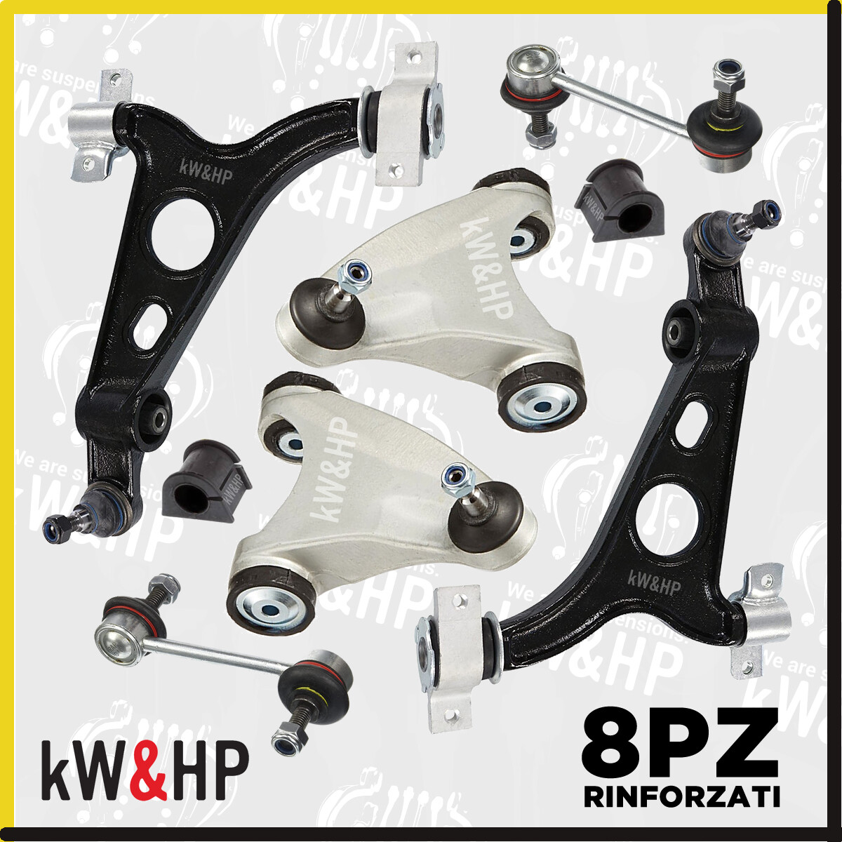 Kit Bracci Sospensione Anteriori Rinforzati Per Alfa Romeo 147, 156, GT - 8 Pezzi Completo - Foto 6