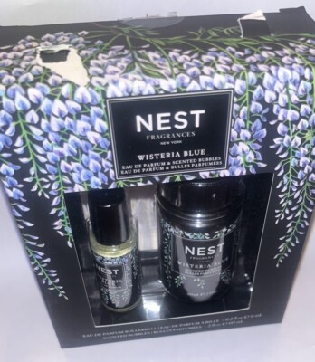 Nest Fragrances Wisteria Blue Eau De Parfum Rollerball & Scented Bubbles Set