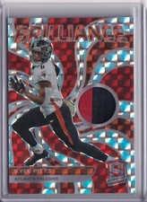 2022 Panini Spectra Kyle Pitts Patch Brilliance Orange 8/10 JERSEY NUMB #BRL-KPI
