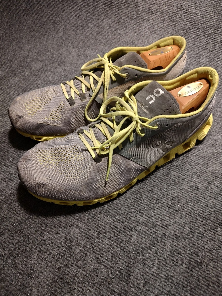 On Cloud X Mens Gray Yellow Running Shoes Size 12.5 | eBay display picture 1