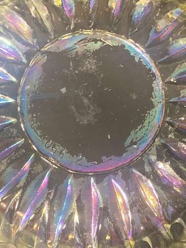 Vintage Hoosier Art Glass Decorative 6" Bowl Iridescent Carnival HG 4056 2 - Picture 9 of 14