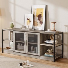 63'' Farmhouse TV Stand for 75'' TVs Entertainment Center w/ Storage Cabinet US