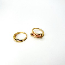 Gold Ring Set Chunky Smooth Band Stacking Rings Minimalist Fashion Jewelry