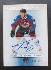 2012-13 SP Authentic Tyson Barrie Future Watch Auto RC 62/999 #215 Avalanche