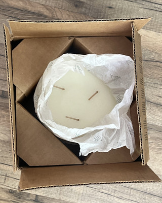 Partylite FRENCH VANILLA 3-wick Pillar Candle 5 x6  S65181 NEW NIB