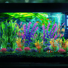 Fish Tank Decorations Plants, 20Pcs Aquarium Decorations Plants Plastic, Fish...