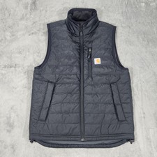 Carhartt Vest Mens Small Gray Gilliam Rain Defender Relaxed Fit Insulated 102286