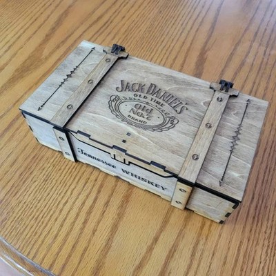 Jack Daniel s Holzbox / Holzkiste   Deko, Geschenkbox, Whiskey Fanartikel