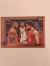 2025 Topps Philadelphia 76’ers -Philly Tough Young Stars Shine Gold #/2025
