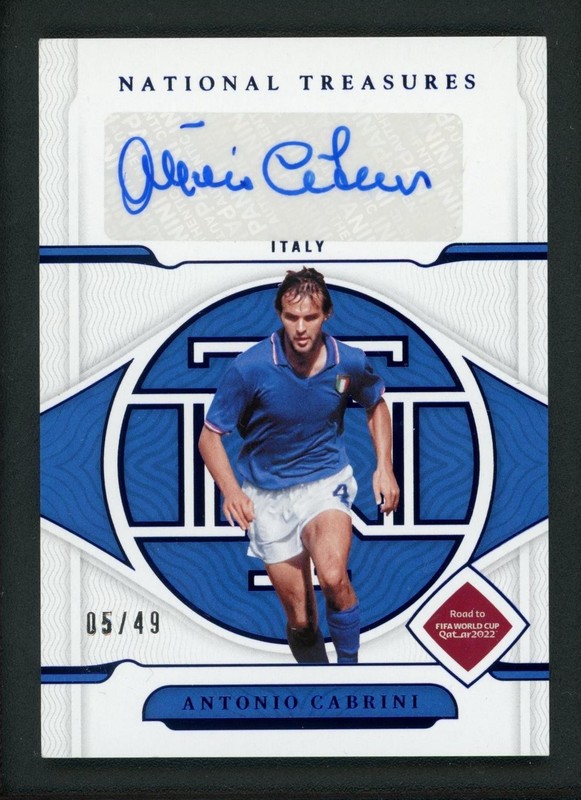 2022 ANTONIO CABRINI 05/49 AUTO PANINI NATIONAL TREASURES FIFA ROAD TO WORLD CUP