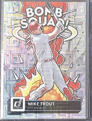 2022 Panini Donruss - Bomb Squad VECTOR shimmer Prizim #BS-8 Mike Trout